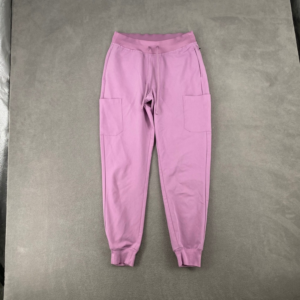 Mandala Purple Equa-Tek‎ Scrub Joggers Womens XS Cargo Pockets Drawstring Pants
